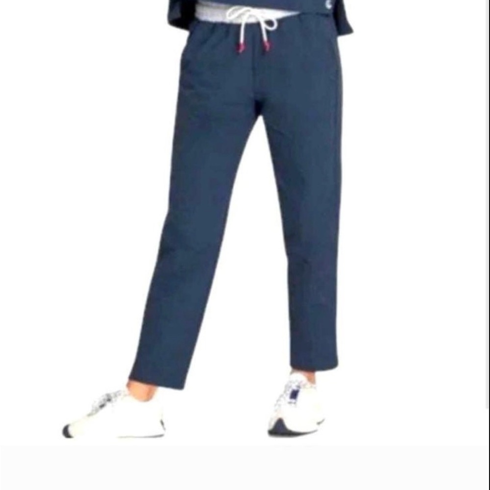 Calme by Johnny Was Mix Nylon Taper Leg Blue Grey Pant Small $148 NEW